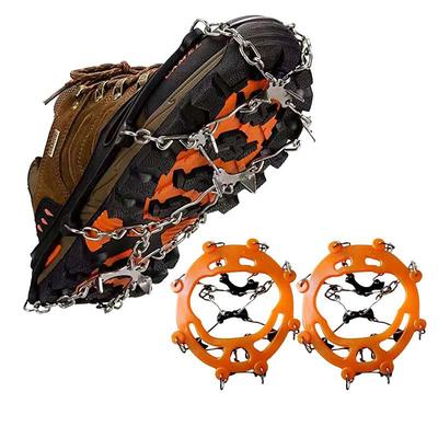 Crampons Ice Cleats For Boots Shoes, Anti Slip Stainless Steel Spikes For Outdoor Hiking Fishing Walking Climbing Mountaineering