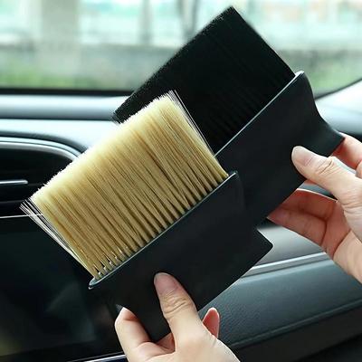 Car Interior Air Conditioner Sweeping Dust Soft Bristle Brush Tool Car Interior Crevice Dust Removal Brush Air Outlet Cleaning Brush