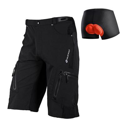 Nuckily Men's Cycling Underwear Shorts Bike Shorts Cycling Shorts Bike Shorts Padded Shorts / Chamois Relaxed Fit Mountain Bike MTB Sports 3D Pad Quick Dry Wearable Reflective Trim / Fluorescence