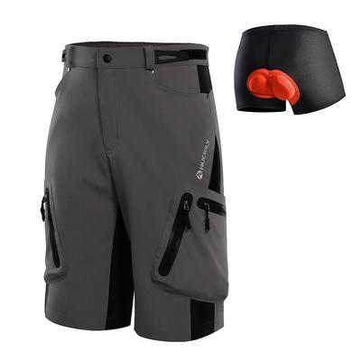 Nuckily Men's Cycling Underwear Shorts Bike Shorts Cycling Shorts Bike Shorts Padded Shorts / Chamois Relaxed Fit Mountain Bike MTB Sports 3D Pad Quick Dry Wearable Reflective Trim / Fluorescence