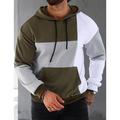 Men's Hoodie Black Pink Army Green Blue Hooded Color Block Pocket Sports Outdoor Daily Holiday Streetwear Cool Casual Spring Fall Clothing Apparel Hoodies Sweatshirts