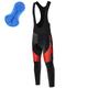 21Grams Men's Cycling Bib Tights Bike Bottoms Mountain Bike MTB Road Bike Cycling Sports Graphic 3D Pad Breathable Quick Dry Moisture Wicking Yellow Red Spandex Clothing Apparel Bike Wear