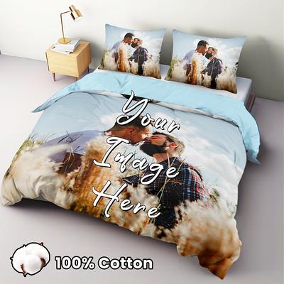 Graduation 100% Natural Cotton Customised Printed Bedding Set Best Graduation Gift Personalized Gift Duvet Cover Set Bedding Set Friends, Family