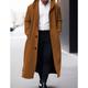 Men's Winter Coat Overcoat Trench Coat Outdoor Daily Wear Fall Winter Polyester Outerwear Clothing Apparel Fashion Streetwear Plain Hooded Single Breasted