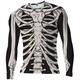 Skeleton Mens 3D Shirt For Halloween Black Cotton Men'S Tee Graphic Crew Neck Clothing Apparel 3D Print Street Daily Long Sleeve Fashion