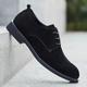 Men's Oxfords Formal Shoes Suede Shoes Walking Casual Daily Suede Breathable Non-slipping Wear Proof Lace-up Black Brown Gray Fall