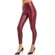 Women's Skinny Tights Leggings PU Artificial Leather Plain Ankle-Length Stretchy High Waist Simple Classic Style Party Club Black Wine S M Winter Spring Fall