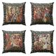 Medieval Grape Double Side Pillow Cover 4PC Soft Decorative Square Cushion Case Pillowcase for Bedroom Livingroom Sofa Couch Chair
