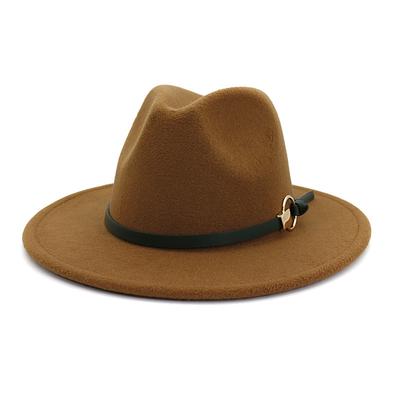 Men's Kentucky Derby Hat Fedora Hat Brim Hat Black Yellow Party Solid Colored