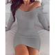 Women's White Dress Sweater Dress Jumper Dress Knee Length Dress Knitwear Elegant Stylish Pure Color Outdoor Winter Dress Date Fall Dress V Neck Long Sleeve Patchwork 2023 Slim Black White Pink S M L