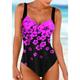 Women's Swimwear One Piece Monokini Bathing Suits Normal Swimsuit Floral Floral Print Strap Vacation Beach Wear Bathing Suits