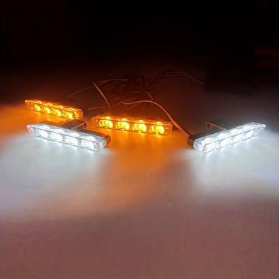 4 in1 LED Grille Strobe Light Emergency Red Blue Strobe Warning Light With Wireless Remote Control For Vehicle Truck Trailers Police RV ATV SUV DC 12V