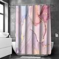 Shower Curtain with Hooks,Marble Pattern Abstract Art Fabric Home Decoration Bathroom Waterproof Shower Curtain with Hook Luxury Modern