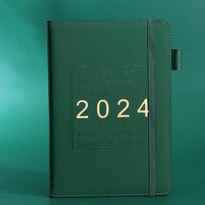 Agenda 2024 Planner 400 Pages Notebook 365 Days Monthly Weekly Daily Plan Calendar Timetable Diary School Stationery