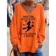 Women's Pullover Sweater Jumper V Neck Ribbed Knit Polyester Oversized Fall Winter Daily Going out Weekend Stylish Casual Soft Long Sleeve Heart Letter Maillard Orange 1 White Orange 2 S M L