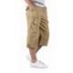 Men's Capri Cargo Shorts Cargo Shorts Zipper Pocket Leg Drawstring Solid Color Breathable Quick Dry Work Streetwear 100% Cotton Casual Hip-Hop Navy Black