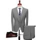 Men's Set Suits Blazer Business Formal Evening Wedding Party Top Fashion Casual Spring Fall Polyester Plain Pocket 3-Piece Single Breasted Two-button Blazer Black Burgundy Navy Blue Light Grey