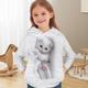 Girls' 3D Cat Hoodie Pullover Long Sleeve 3D Print Spring Fall Active Fashion Cute Polyester Kids 3-12 Years Hooded Outdoor Casual Daily Regular Fit