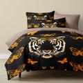 Butterfly and Tiger Pattern Duvet Cover Set Set Soft 3-Piece Luxury Cotton Bedding Set Home Decor Gift Twin Full King Queen Size Duvet Cover