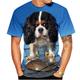Animal Dog Cavalier King Charles Spaniel T-shirt Anime Graphic T-shirt For Couple's Men's Women's Adults' 3D Print Casual Daily