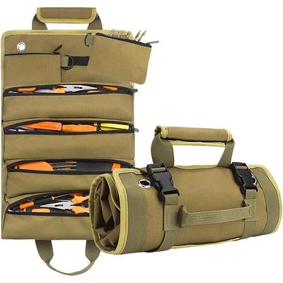 Tool Bag Tool Roll Organizer Roll Up Tool Bag With Detachable Pouches, Heavy Duty Tool Organizers With 6 Tool Pouches - Tool Roll Pouch For Mechanic, Electrician Hobbyist