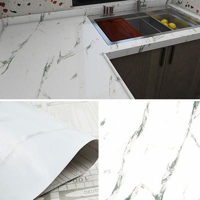 Cool Wallpapers Marble Wallpaper Wall Mural Waterproof Oil Proof MoistureProof Furniture Renovation Self-Adhesive Easily Removable Wall Covering Kitchen Countertop Cabinet Shelf Liner 23.6x118