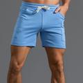 Men's Athletic Shorts Active Shorts Sweat Shorts Pocket Plain Comfort Breathable Outdoor Daily Going out 100% Cotton Fashion Casual Gray Green Grass Green