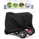Mobility Scooter Storage Cover Waterproof, Wheelchair Storage Cover for Travel 34 Wheels Electric Scooter 190T Polyester Taffeta Protector from Dust Rain Sun