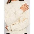 Acrylic Polyester Cable Knit Sweater Jumper