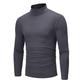 Men's T shirt Tee Turtleneck shirt Long Sleeve Shirt Plain Rolled collar Street Long Sleeve Clothing Apparel Vintage Essential