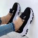 Women's Blue Suede Casual Sneakers - Comfortable Lace-Up Walking Shoes with Chunky Sole for Everyday Wear