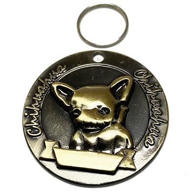 Bronze dog tags three-dimensional relief pet tags anti loss identification nameplates pet accessories that can be engraved with characters