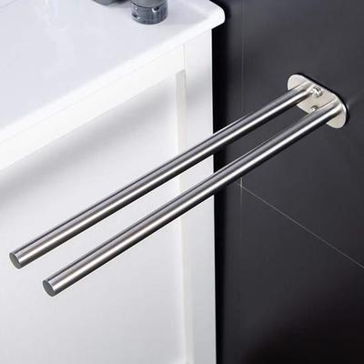 Double Arm Towel Holder 304 Stainless Steel Towel Bar Rail Wall Kitchen Hanger Shelf for Towels Bathroom Towel Rack