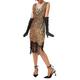 Women's Sequins Tassel Fringe Sequin Dress Midi Dress Elegant Floral V Neck Sleeveless Party Halloween Spring Fall Black Pink