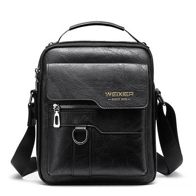 Vintage Leather Crossbody Bag Laptop Shoulder Bags Vintage Men Handbags Large Capacity PU Leather Bag For Men's Business Messenger Bags Tote Bag