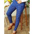 Men's Trousers Chinos Chino Pants Pencil Pants Plaid Dress Pants Plaid Checkered Anti-wrinkle Business Office Party Classic Smart Casual 1 3