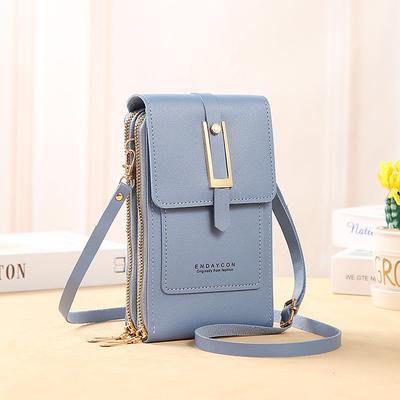 Touch Screen Mobile Phone Bag, Mini Flap Crossbody Bag, Fashion Faux Leather Purse, Vertical Wallet With Card Slots