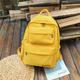 Women's Backpack School Bag Bookbag School Traveling Solid Color Nylon Large Capacity Lightweight Zipper Black Yellow Orange