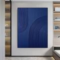 Hand painted 3D Wall Art blue minimalism texture painting handmade blue wall art blue textured oil painting Wall Art painting Large blue abstract knife painting ready to hang or canvas