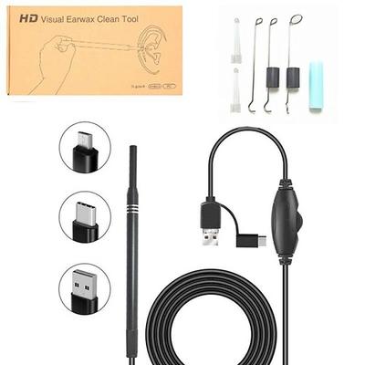 3 in 1 Endoscope Camera Otoscope Ear Cleaning Kit for Toothpicks Earwax Removal Tool Ear Scope Ear Wax Removal Tool