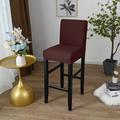 2 Pcs Stretch Bar Stool Cover Counter Stool Pub Chair Slipcover Black for Wedding Dining Room Cafe Barstool Slipcover Removable Furniture Chair Seat Cover