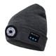 Bluetooth Beanie Hat with Lights Microphones Rechargeable Headlamp Cap Wireless Headphones Gifts for Men Women Dad Teen
