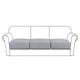 Stretch Sofa seat Cushion Cover Slipcover Elastic Couch Armchair Loveseat 4 or 3 Seater Grey Plain Solid Soft Durable Washable