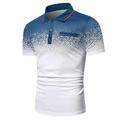 Men's Polo Shirt Golf Shirt Casual Holiday Ribbed Polo Collar Classic Short Sleeve Fashion Basic Color Block Button Summer Regular Fit Fire Red Black White Blue Orange Grey Polo Shirt