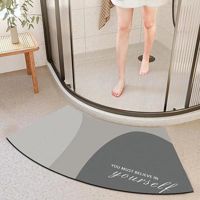 Diatomaceous Earth Bath Mat Non-slip Arcute Marble Pattern Super Absorbent Toilet Door Quick-Drying Foot Mat Entry Door Mat Non-Slip Mat