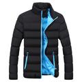 Men's Winter Coat Winter Jacket Puffer Jacket Quilted Jacket Hiking Windproof Warm Winter Black Green Black orange Black Blue Dark Grey Puffer Jacket