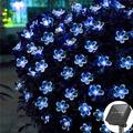 1/2pcs Solar Flower String Lights Outdoor 6.5m 30LEDs Cherry Blossoms Fairy Lights Waterpoof 8 Modes for Garden Patio Spring Decoration Yard Lawn Christmas Tree Holiday Party Warm White Colorful White