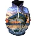 Men's Hoodie Pullover Hoodie Sweatshirt Lightweight Hoodie Black Blue Purple Rainbow Hooded Graphic Octopus Print Daily Sports Streetwear 3D Print Casual Big and Tall Athletic Summer Spring Clothing