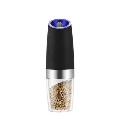 1pc Electric Salt and Pepper Grinder, Gravity Sensor, Automatic Pepper Mill, One Hand Operation, Battery-Operated with Adjustable Coarseness, Blue Led Light
