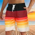 Mens Swim Shorts with Pockets Quick Dry Swim Trunks with Mesh Lining Coconut Tree Hawaiian Shorts Board Shorts Waterproof Beach Swimwear